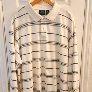 Jos. A. Bank - Long Sleeve Polo - White - Size XXL